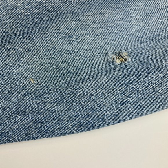 VTG Levi's Jean Jacket Adult 48 Large Blue Trucker Faded Distressed Denim USA - Picture 2 of 16